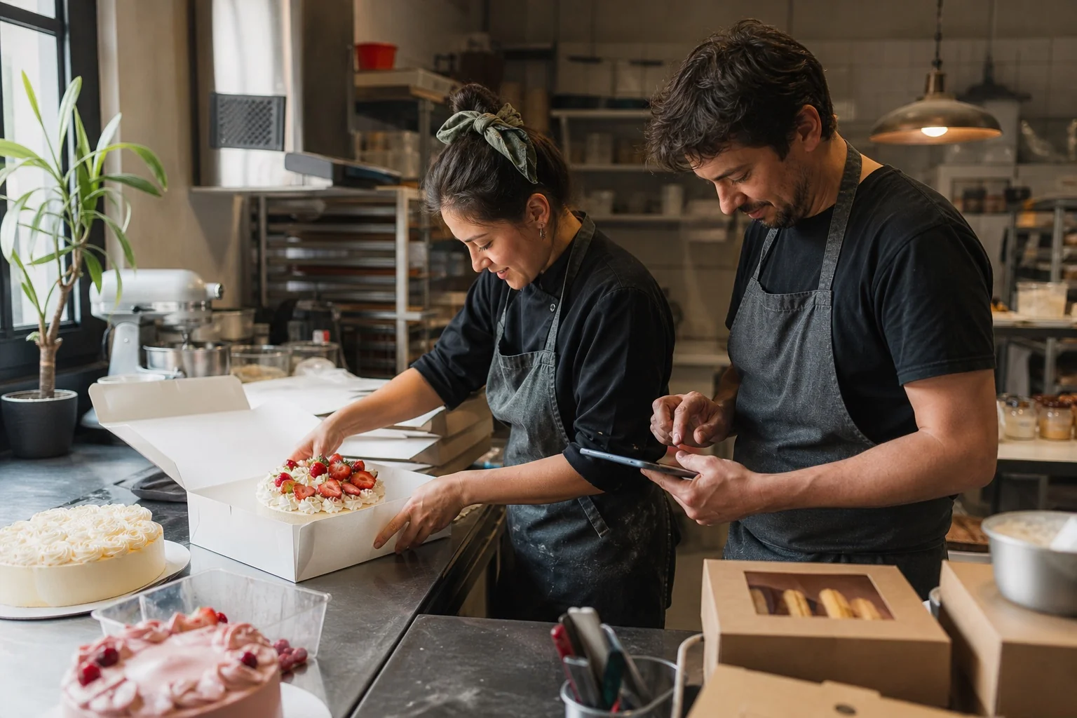 Preparación de pastelería artesanal y tortas de eventos por encargo